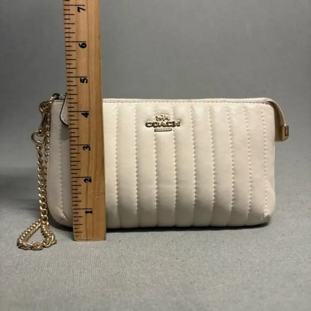 Coach Nolita 19 With Chain With Linear‎ Quilting Chalk White - Picture 14 of 16